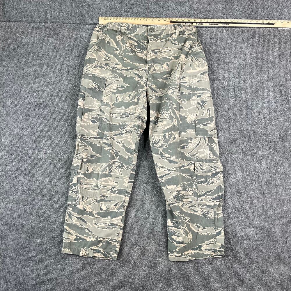 U.S. Air Force Cargo Pants Mens Size 28 Green Digital Tiger Stripe Camo Ripstop